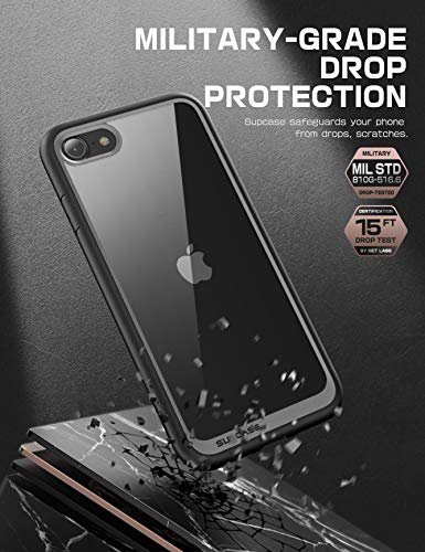 SupCase Funda iPhone SE/ 7 / 8 Transparente Case [Unicorn Beetle Style] Antigolpes Carcasa Protector para Apple iPhone se 2020 / iPhone 7 2016 / iPhone 8 2017 - Negro