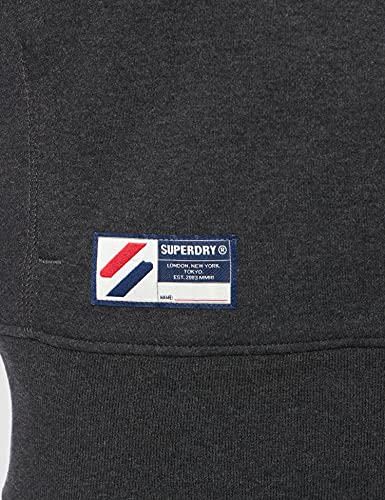Superdry Code Track Jacket Cardigan Jersey, Dark Charcoal Marl, M para Hombre