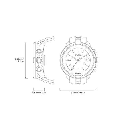 Suunto Spartan Sport Wrist HR - Reloj GPS Multideporte, sumergible hasta 100m, pulsómetro de muñeca, pantalla táctil de color, Negro, Talla única