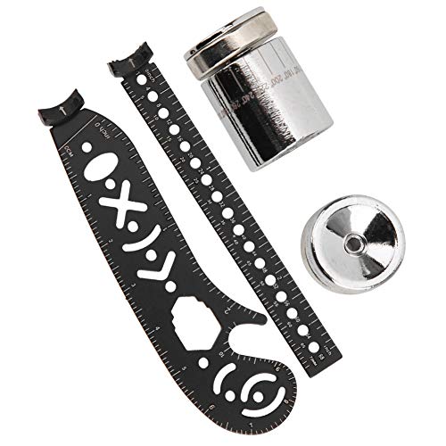 Taidda- Regla de brújula magnética de Accesorio de Dibujo, Regla de brújula magnética de Dibujo de Hierro, para diseñadores y Artistas Black, 17mm