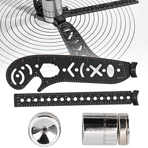 Taidda- Regla de brújula magnética de Accesorio de Dibujo, Regla de brújula magnética de Dibujo de Hierro, para diseñadores y Artistas Black, 17mm