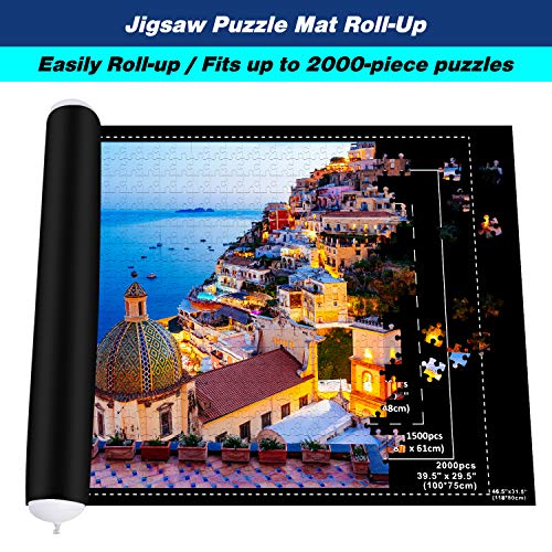 Tapete Puzzle Mat, Rompecabezas Saver Roll Felt Mat Playmat para 2000 Piezas Puzzle Jigsaw Player, 31.5"*46"