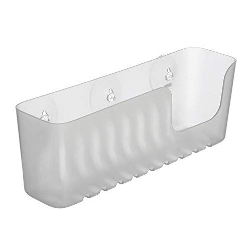 TATAY 4520101 - Pequeña Cesta organizadora de ducha con ventosas, capacidad 1.5 kg, Plástico polipropileno, Color blanco, 20 x 9.5 x 11cm