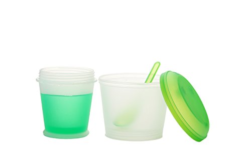 Taza Térmica para Cereales/Granola para Viajes con Compartimento Refrigerado para Leche o Yogur - Incluida Cuchara Plegable –Muesli To Go – Color: Verde