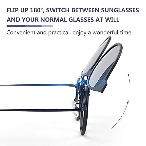 TEAISE gafas de sol polarizadas con clip, con función Flip Up, adecuadas para conducir pesca Deporte al aire libre