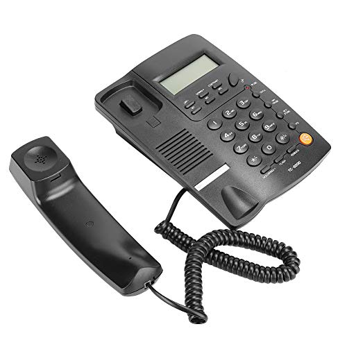 Teléfono residencial Fijo, identificador de Llamadas de teléfono Fijo Manos Libres, 38 Grupos de Almacenamiento de Llamadas, función de rellamada y devolución de Llamada, teléfono Fijo de Oficina