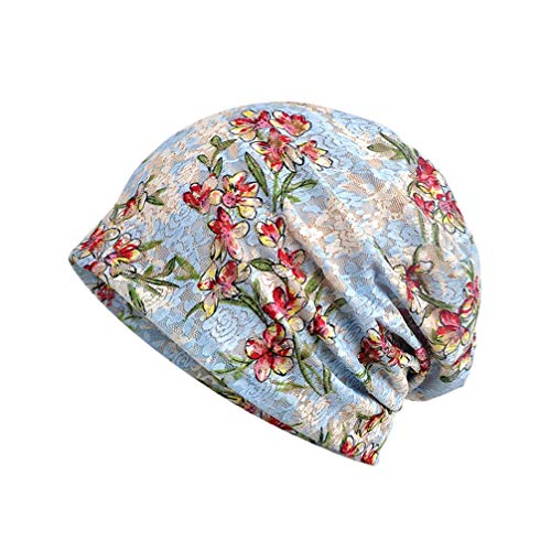 TENDYCOCO Gorro de Quimioterapia Algodón Suave Quimioterapia Sombrero Encaje Turbante Sombrero Gorro Floral para Mujer