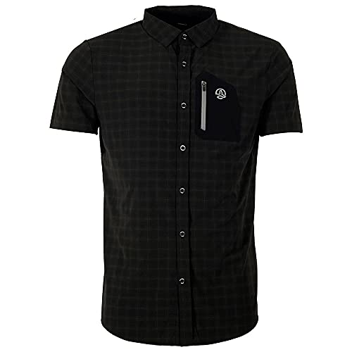 Ternua camisa MC ATHY SHIRT hombre - color negro /cuadros negros (xxl)