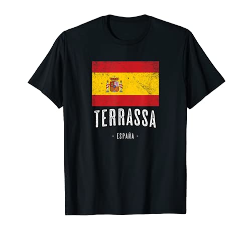 Terrassa España | Souvenir Linda Ciudad - Bandera Española - Camiseta