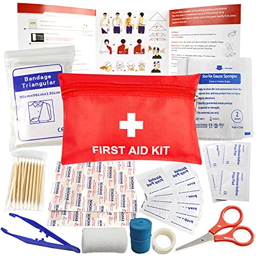 Th-some Botiquín de Primeros Auxilios de 14 artículos, Survival Tools Mini Box Kit Bolsa Médica para Emergencias para el Coche, Hogar, Camping, Caza, Viajes, Aire Libre o DeportesJAANY