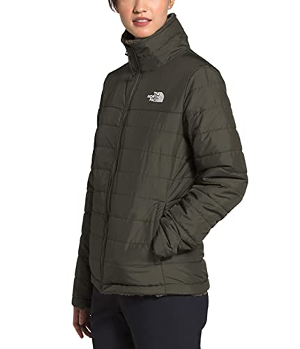 The North Face Chaqueta reversible con aislamiento Mossbud para mujer, New Taupe Green, L