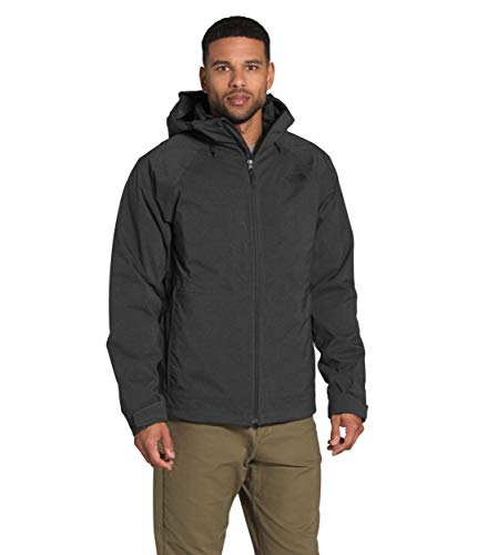 The North Face Chaqueta ThermoBall™ Eco Triclimate® para hombre, TNF Gris Oscuro Heather/TNF Negro, XXL
