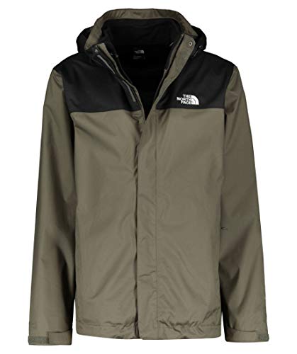 The North Face Evolve II Triclimate - Chaqueta impermeable para hombre, verde/negro, XS
