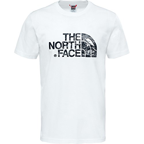 The North Face M Ss Tee Camiseta Woodcut Dome hombre, Blanco (White), X-Small (Tamaño del fabricante:XS)