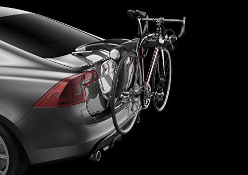 Thule RaceWay 2, Cómodo portabicicletas colgante de portón, resistente y seguro para la mayoría de los tipos de vehículos (para 2 bicicletas).