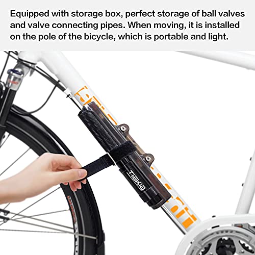 Tiakia Bomba de Aire para Bicicleta de Montaña es Adecuada para Válvulas Presta & Schrader & Dunlop, la Mini Bomba de Aire de Alta Presión se Puede Usar para Motocicletas