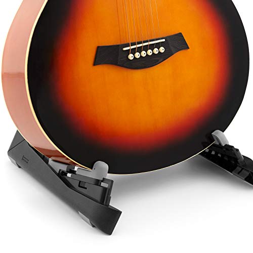 TIGER GST63-BK A Marco Soporte de guitarra - Soporte de guitarra plegable portátil para guitarras eléctricas, acústicas, clásicas y bajas