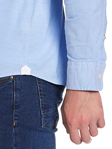 Tommy Hilfiger Core Stretch Slim Oxford Camisa, Azul (Shirt Blue 474), Large para Hombre