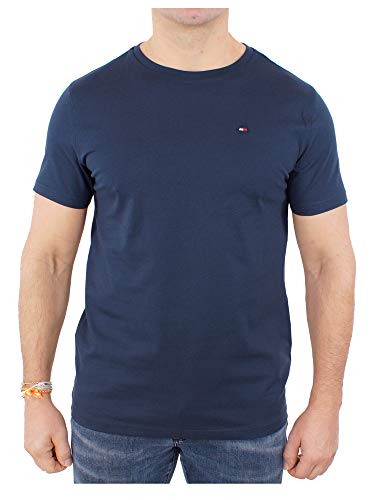 Tommy Hilfiger Cotton cn tee SS Icon Camiseta, Navy Blazer-PT 416, M para Hombre