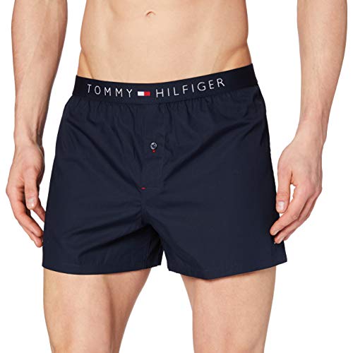 Tommy Hilfiger Cotton Woven Boxer Icon, Azul (Navy Blazer PT), XL para Hombre