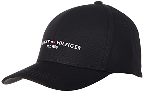 Tommy Hilfiger TH Established Cap Gorro/Sombrero, Black, Taille Unique para Hombre