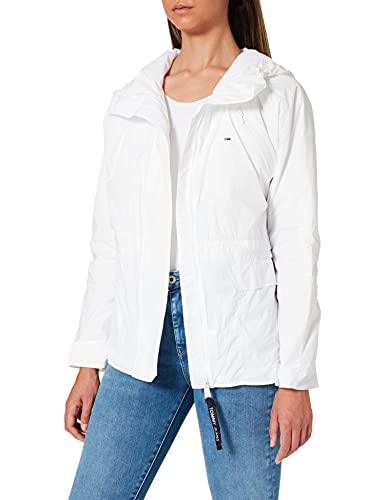 Tommy Jeans Tjw Solid-Cortavientos, White, L para Mujer