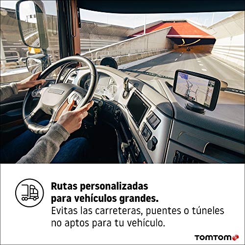 TomTom Navegador GPS GO Expert, pantalla HD de 6 pulgadas, con POIs para vehículos grandes, tráfico gracias a TomTom Traffic, mapas del mundo, alertas de restricción en vivo, actualizaciones vía WiFi