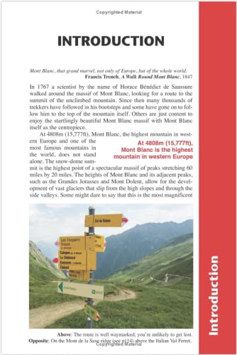 Tour du Mont Blanc (Trailblazer Walking Guide): 50 Large-Scale Maps & Guides to 12 Towns & Villages including Chamonix, Courmayeur and Argentiere - ... Places to Eat (Trailblazer Walking Guide)