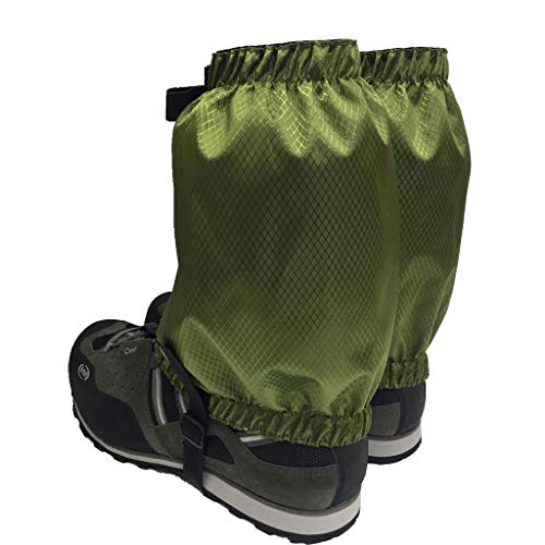 Toygogo 2 pares de polainas impermeables que caminan botas cubierta camping mochilas polainas - verde ejército