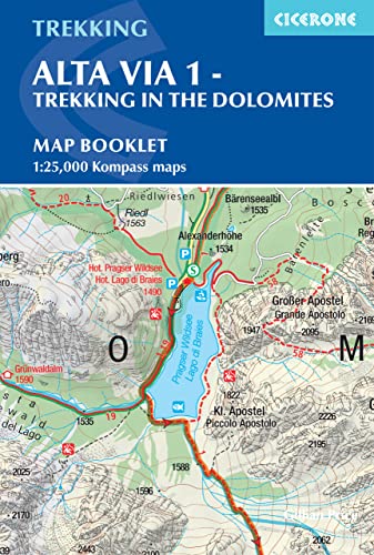 Trekking in the dolomites alta via 1: Includes 1:25,000 map booklet