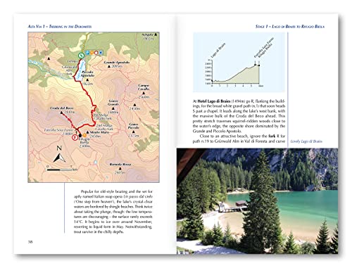 Trekking in the dolomites alta via 1: Includes 1:25,000 map booklet