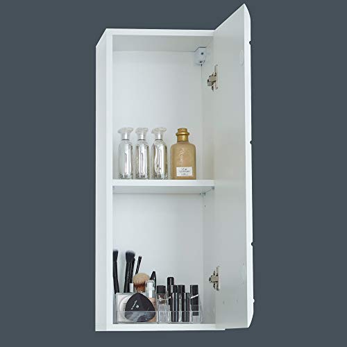 trendteam smart living Armario de baño suspendido Armario para colgar Skin Gloss, 30 x 77 x 23 cm en blanco brillante con mucho espacio