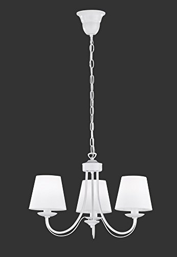 Trio Lighting Cortez Lámpara Colgante E14, 28 W, Blanco, 47 x 47 x 150 cm
