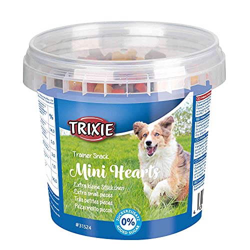 TRIXIE Bote Snack de Entrenamiento Mini Hearts, 200 g, Perro