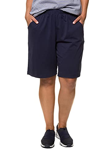 Ulla Popken Jersey Short, Pantalones Cortos para Mujer, Azul (Dunkelblau 70) 56