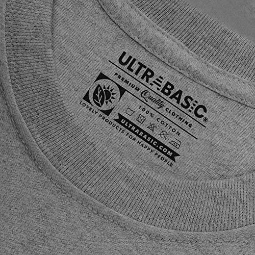 Ultrabasic - Camiseta para Hombre Evolución de la Escalada Gris Moteado