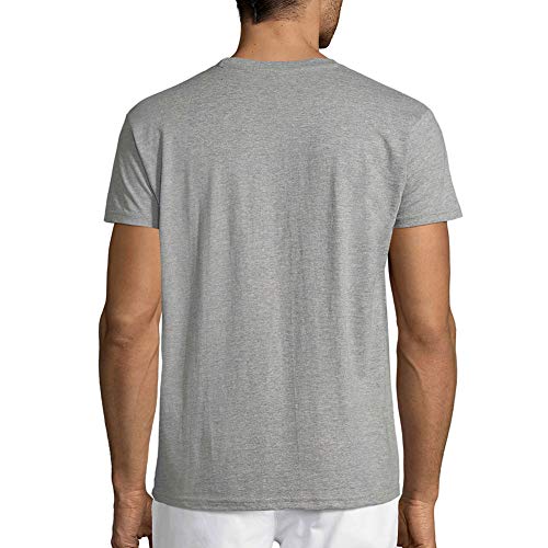 Ultrabasic - Camiseta para Hombre Evolución de la Escalada Gris Moteado