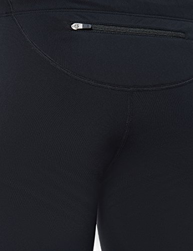 Ultrasport Pantalones largos de correr para hombre, con efecto de compresión y función de secado rápido, Negro/Azul Victoria, L