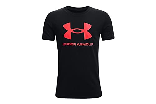 Under Armour Boys' Sportstyle Logo Short-Sleeve T-Shirt , Black (002)/Beta , Youth Medium