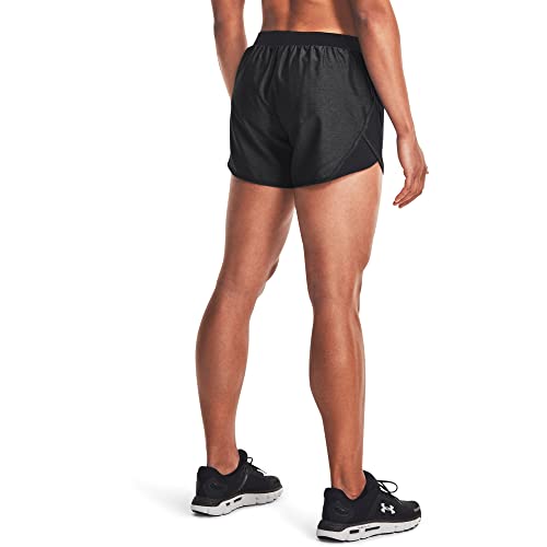 Under Armour Fly By 2.0, shorts deportivos, shorts de mujer mujer, Negro (Black / Black / Reflective) , S