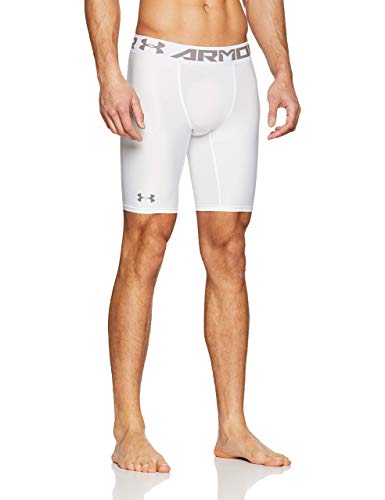 Under Armour Heatgear 2.0 Long Shorts Pantalón De Compresión, Hombre, (White/Graphite (100), S