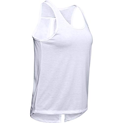 Under Armour Whisperlight Tie Back Tank Tanque, Mujer, Blanco, MD