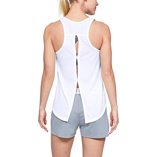 Under Armour Whisperlight Tie Back Tank Tanque, Mujer, Blanco, MD
