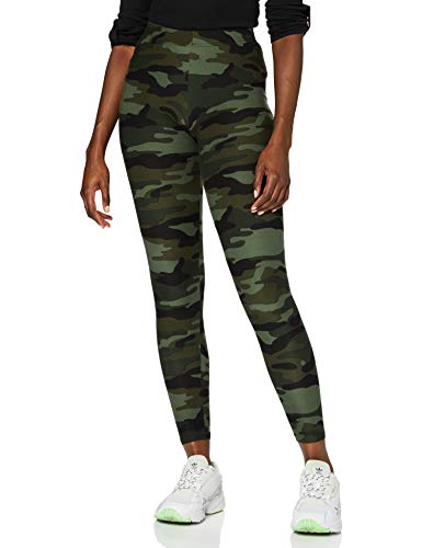 Urban Classics Ladies Camo Leggings, Mallas, Material Opaco - Pantalones Deportivos, Verde (Wood Camo), XL
