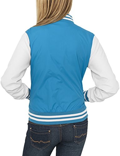 Urban Classics Ladies Light College Jacket Chaqueta, Turquesa, Small para Mujer