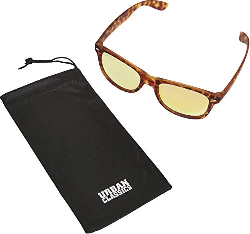Urban Classics Sunglasses Likoma Mirror UC, Gafas Unisex Adulto, Leopardo Marrón/Naranja, One Size