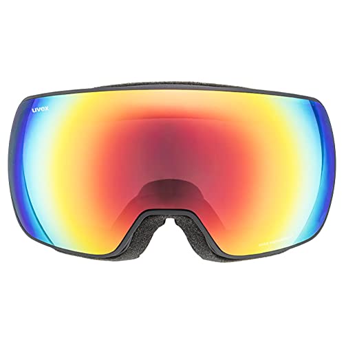 Uvex adulto compact FM gafas de esquí, negro, one size