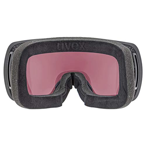 Uvex adulto compact FM gafas de esquí, negro, one size