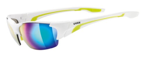 Uvex Blaze III Gafas Ciclismo, Unisex Adulto, Blanco/Verde, Talla Única