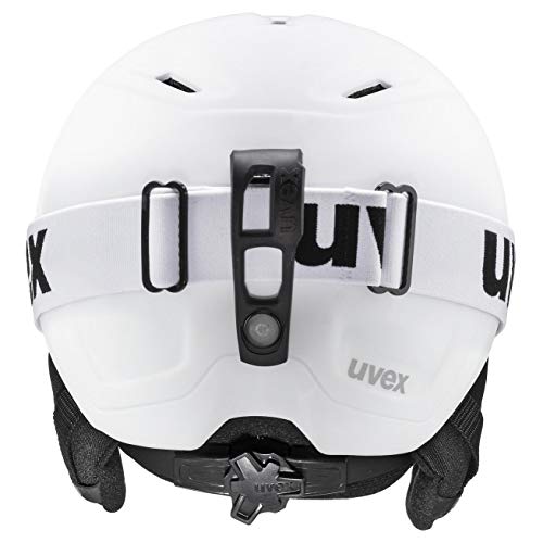 uvex heyya Pro Set Casco y Gafas de esquí, Unisex-Youth, Blanco-Negro, 51-55 cm